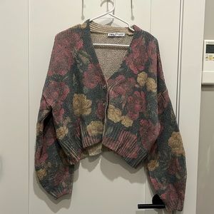 Zara floral cardigan